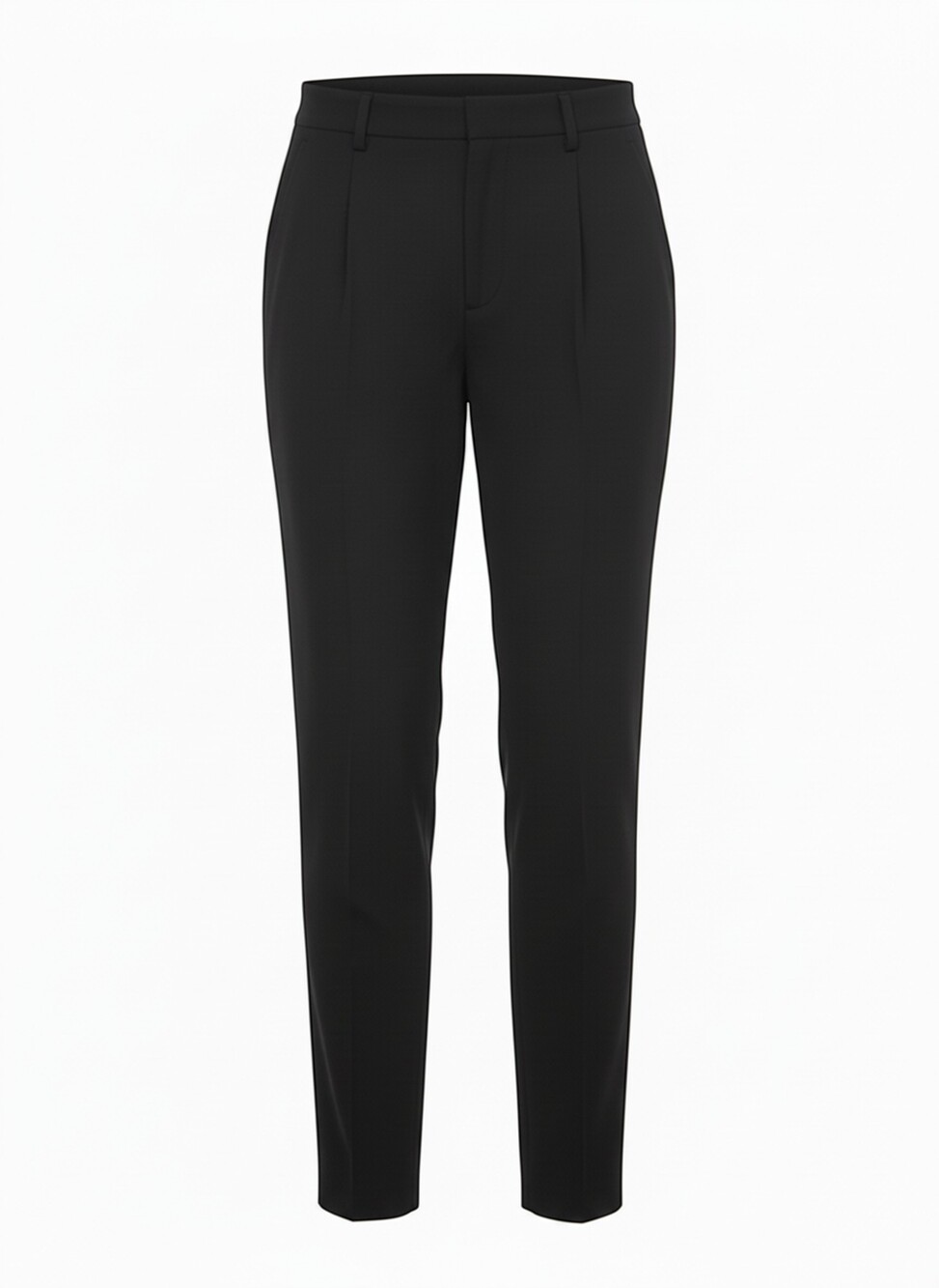 Nili Lotan Black Cotton Twill Single Pleat Pant Size 4
